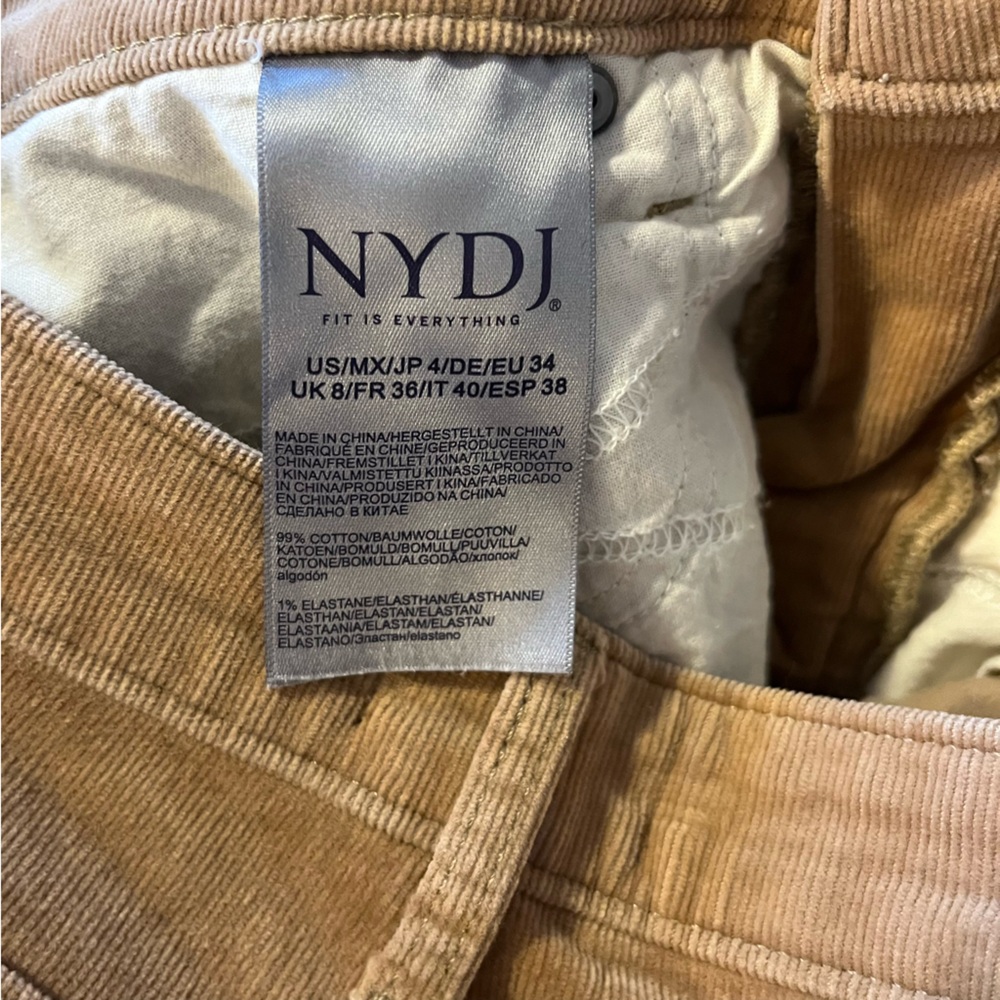 NYDJ - Teresa Wide Leg Corduroy Pants - size 4 - tan - Picture 6 of 6